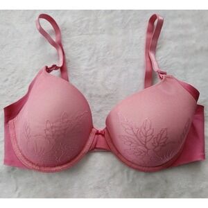 Warners Bra 34C Push Up Bra RD0561A No Side Effects‎ Underwire Lift Bra Pink